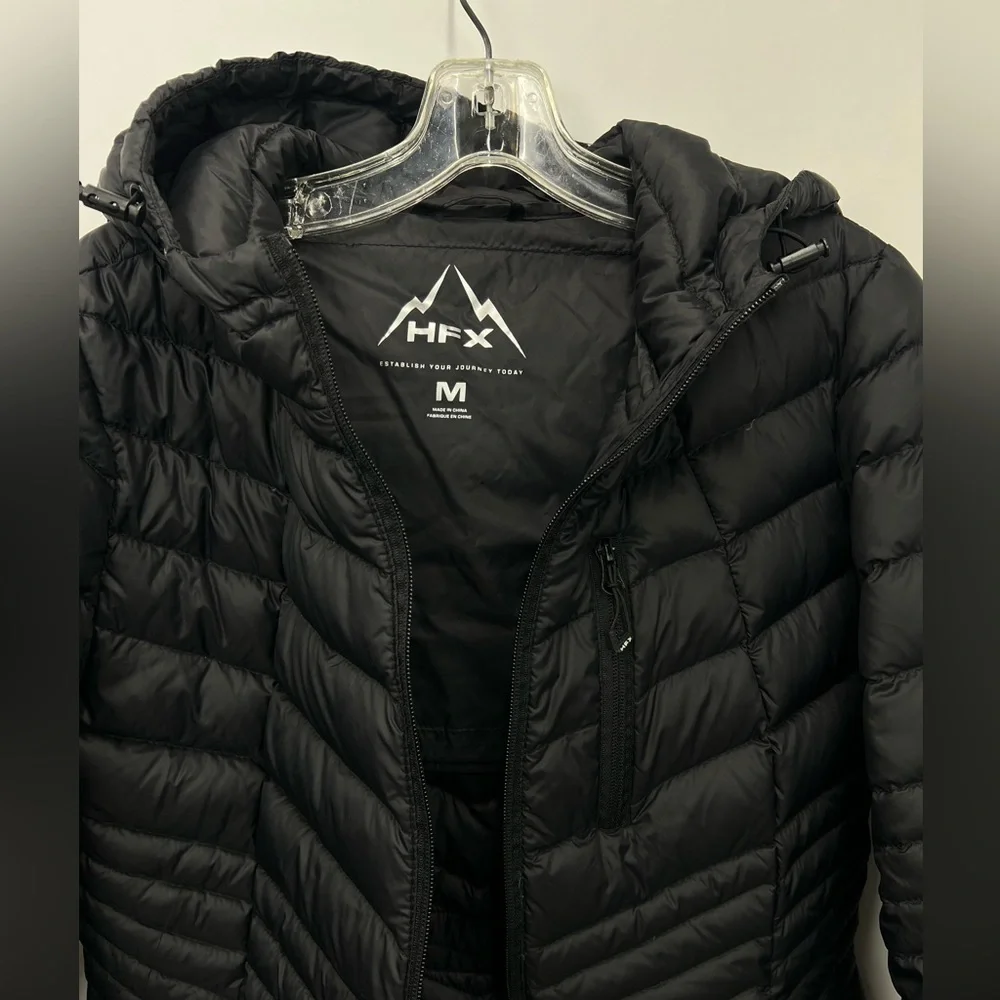 HFX Medium size, Women's Black Hooded Puffer Jacket - Picture 5 of 12